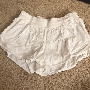white Lululemon shorts
